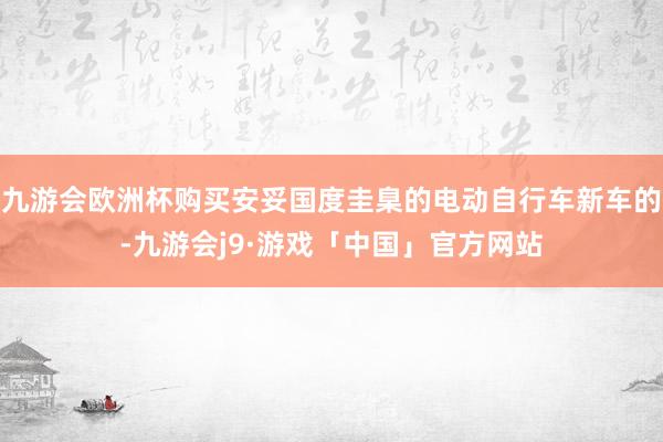 九游会欧洲杯购买安妥国度圭臬的电动自行车新车的-九游会j9·游戏「中国」官方网站