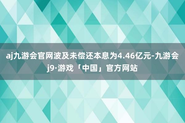 aj九游会官网波及未偿还本息为4.46亿元-九游会j9·游戏「中国」官方网站